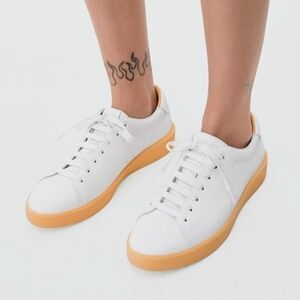 🌸Everlane ‎ | ReLeather White Lace Sneakers size 8.5 Mens, 10.5 Womens